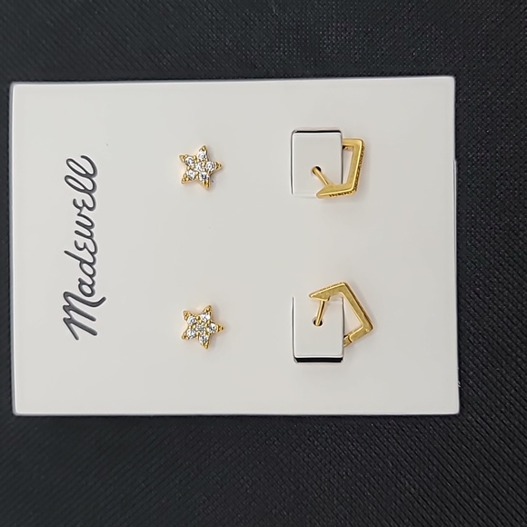 Madewell Jewelry - Madewell Gold Cosmic Star Stud & Hoop Earrings